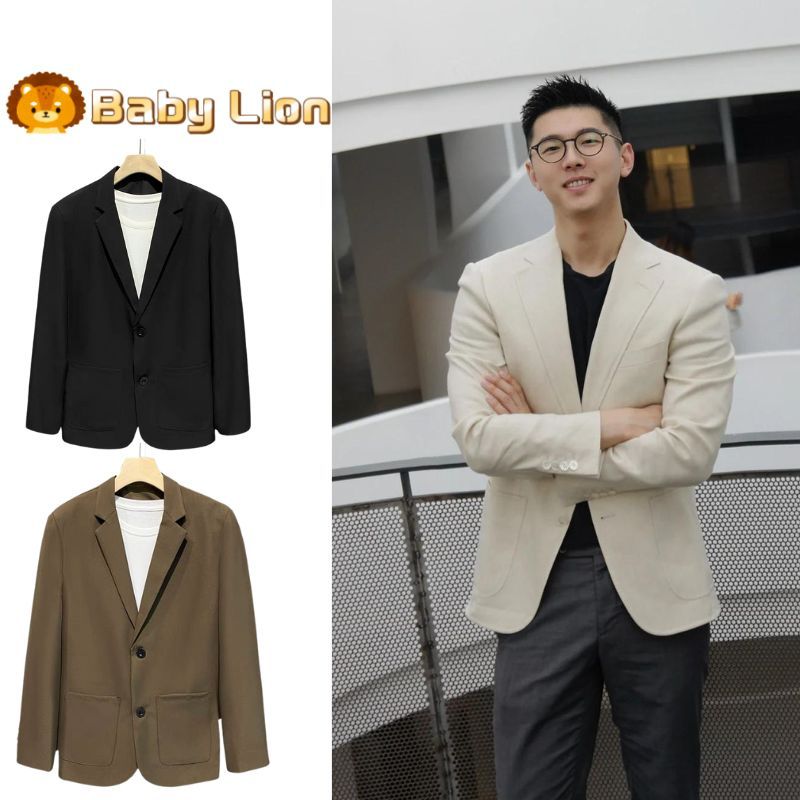 BL Suit Jacket For Men Korean Style Fashion Long Sleeve Sleeves Double ...