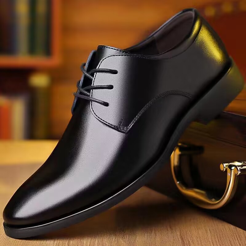 Men's Leather Shoes Formal Business British Style Casual Leather Shoes