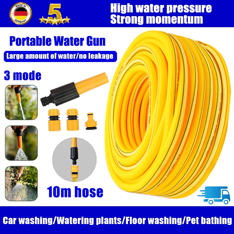 10m/5m Hose Portable HighPressure Water Gun Car Washing Spray PVC