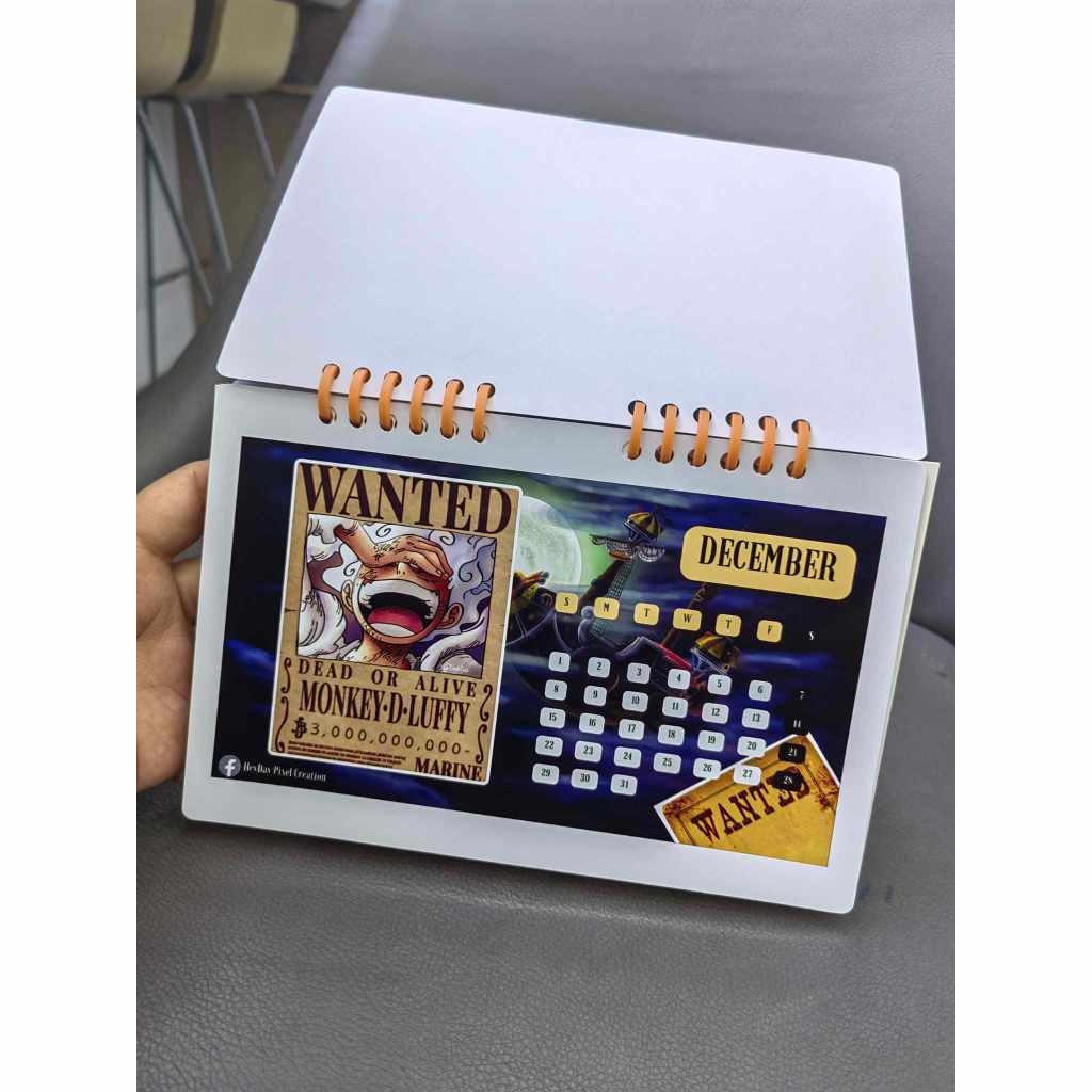 Personalized One Piece Desk Calendar 2024 Shopee Philippines