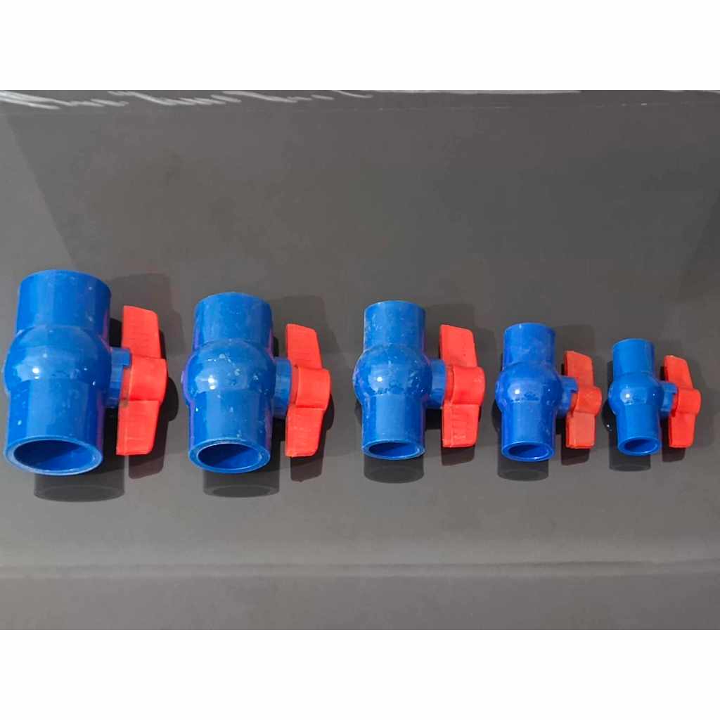 PVC BLUE BALL VALVE SIZES S1/2" TO 2" ALL SIZED COMPATIBLE IN ALL