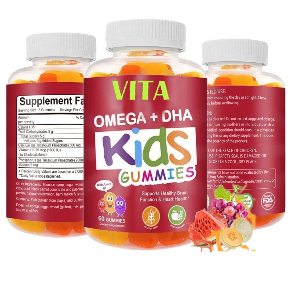 【FDA approved】 DHA for Kids Gummies Zinc C Vitamins & Probiotics for