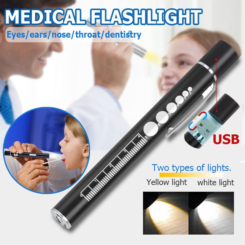 Portable Mini Penlight Medical Medical Penlight Penlight For Nursing Dual Light Color Nursing