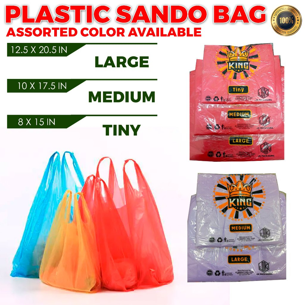 KING Colored Sando Plastic Bag Market Plastic Bag ( Tiny, Medium,Large