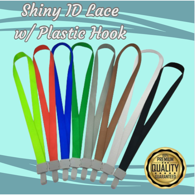 1.5cm Shiny ID Lace with Plastic Hook Ready-to-Use ID Lanyard (5pcs ...