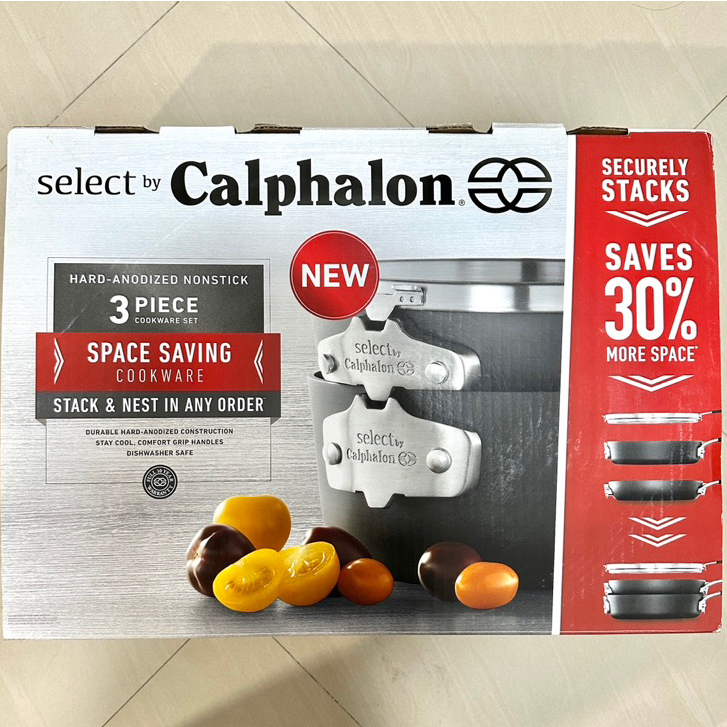 Calphalon Pan Space-Saving 3-Piece Cookware Set (10 inches) | Shopee ...