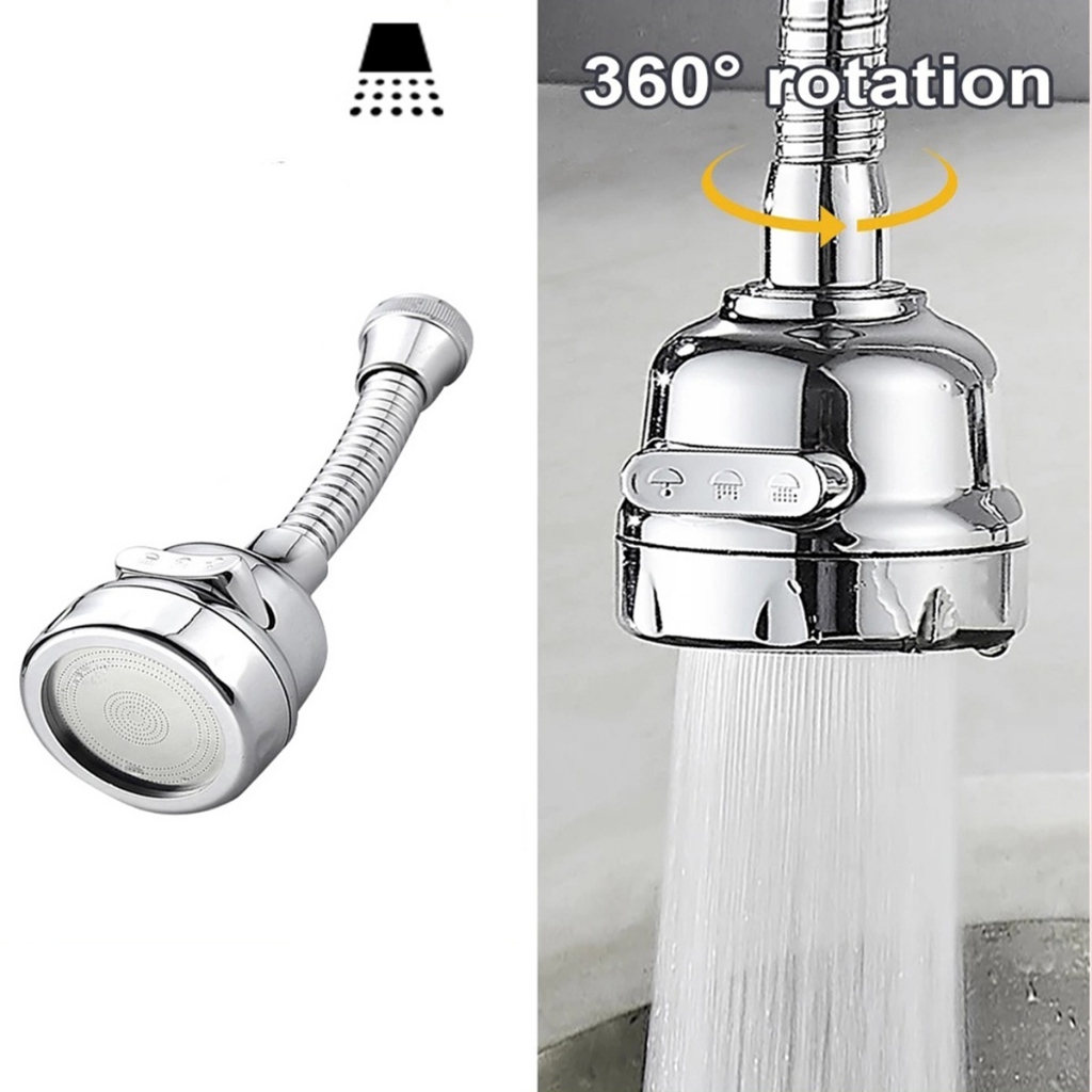 360 Degree Rotating Filter Tap Water Bubbler Faucet Anti-Splash ...