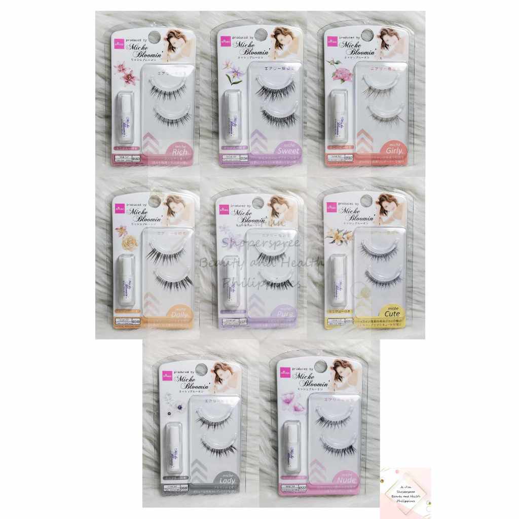 FALSE EYELASHES WITH EYELASH GLUE ( PURE & MODE ) ( JAPAN DAISO MICHE
