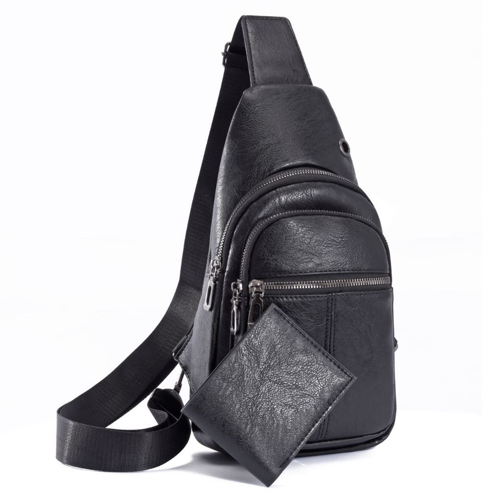 mm shop 8160 korean leather 2in1 chest bag Shopee Philippines