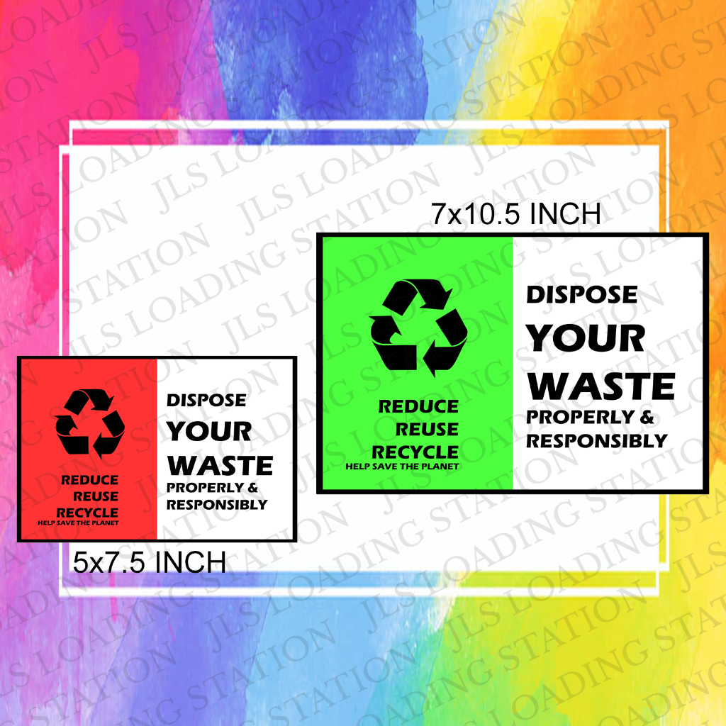 DISPOSE YOUR WASTE (PVC) SIGNAGE Shopee Philippines