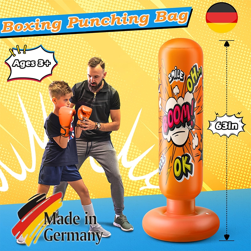 Germany 1.6M Inflatable PVC Boxing Punching Bag Stand Target Sandbag