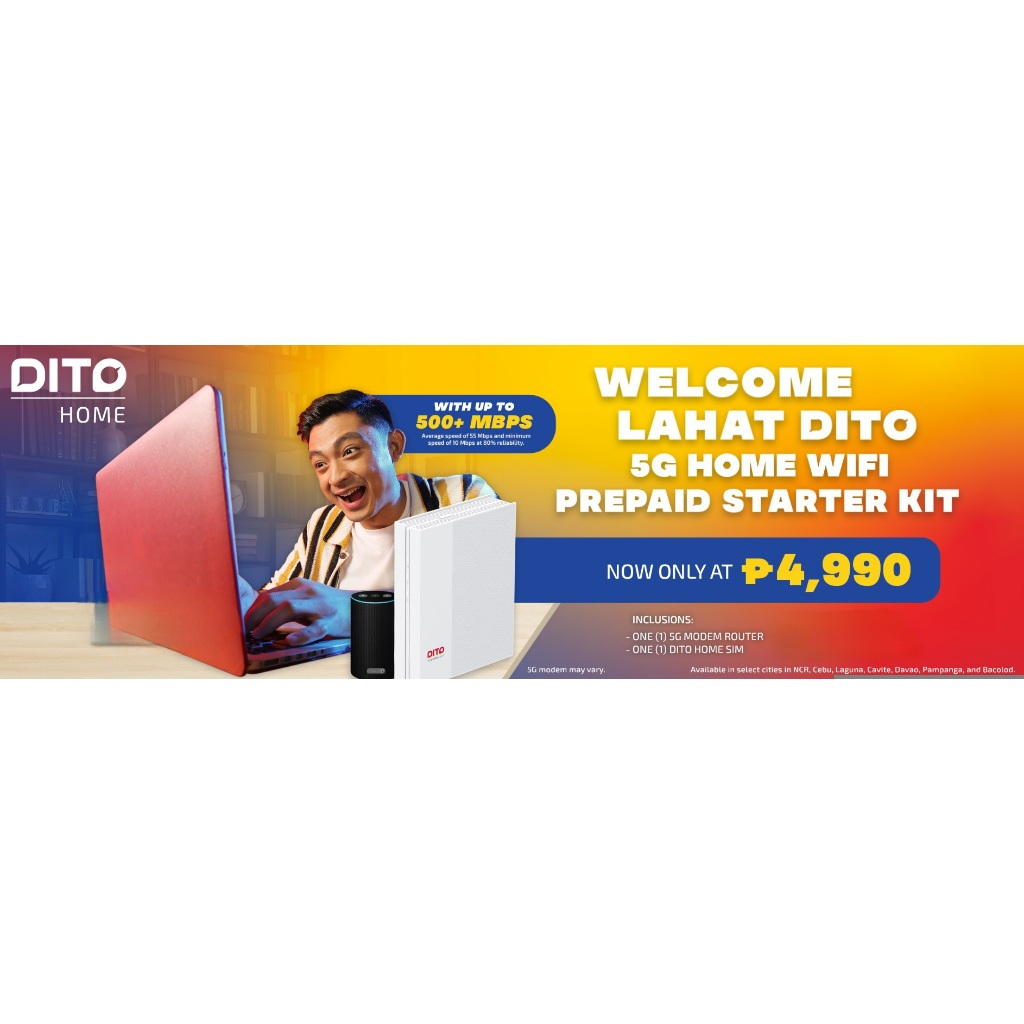 ORIGINAL DITO 5G PREPAID BROADBAND INTERNET UPTO 500MBPS MODEM HOME ...