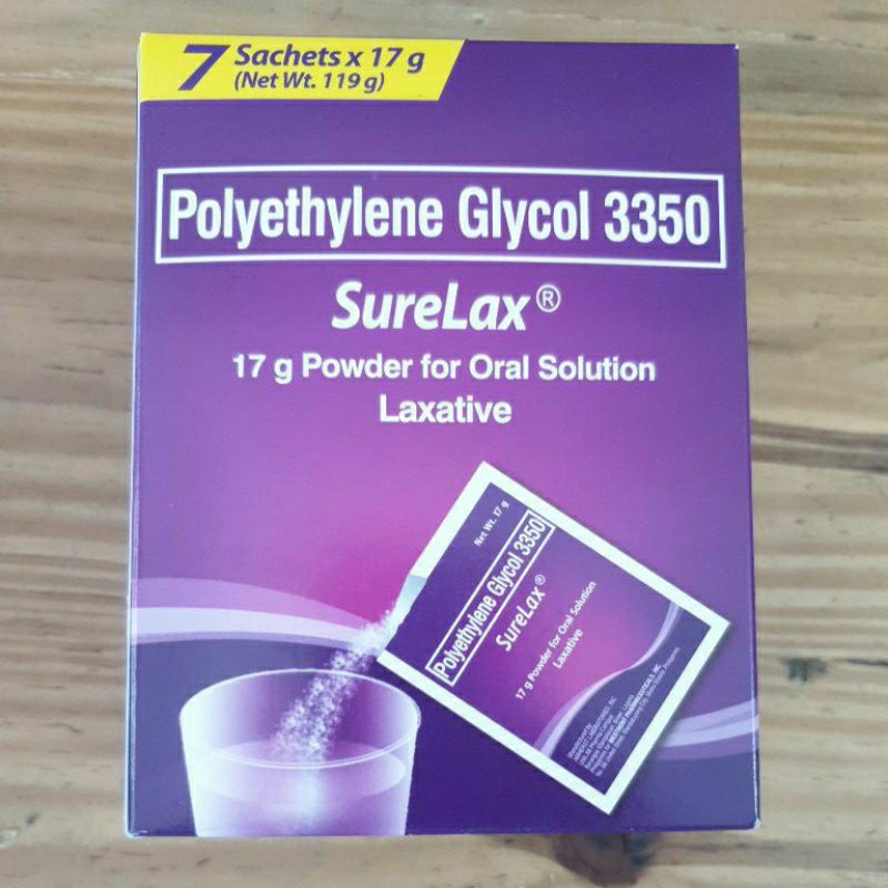 Surelax , Polyethylene Glycol 3350 , 17g powder for oral solution ...