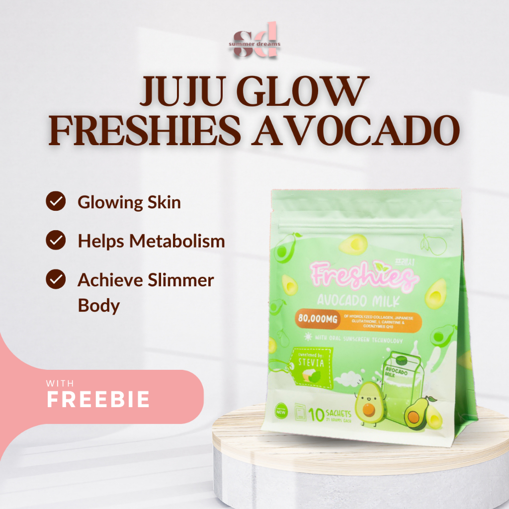 JUJU GLOW Freshies Avocado Milk Collagen Drink 10 Sachets 210g | Shopee ...