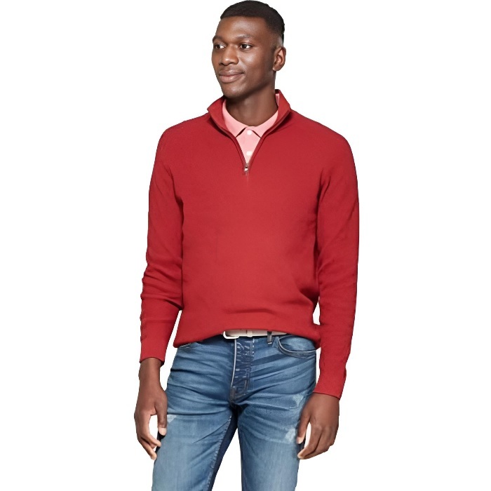 Mens red clearance quarter zip