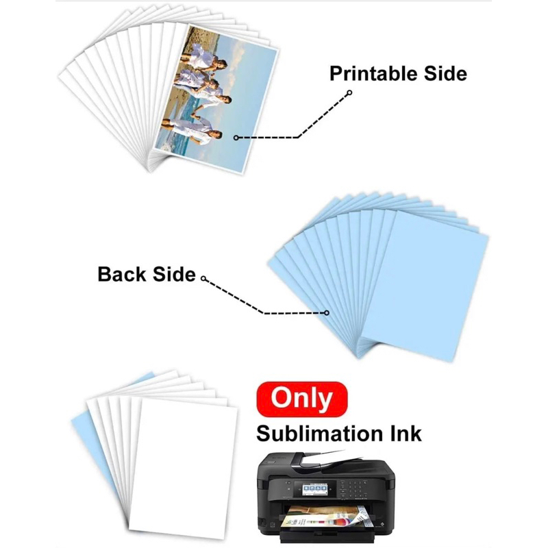PF Crafts 120gsm A4 Sublimation Transfer Paper for DIY Heat Press ...