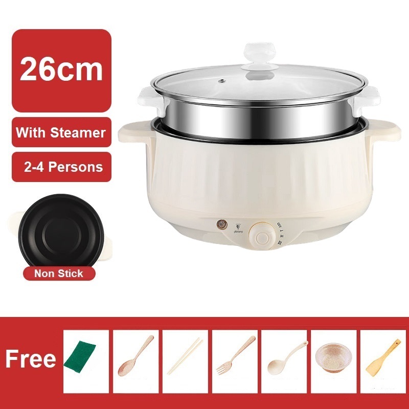 Steamer Enabled Electric Pot Non Stick Multifunctional And 3 2l In Size