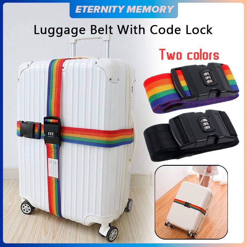 Travel Adjustable Luggage Belt Strap Digital Lock Luggage Strap Luggage