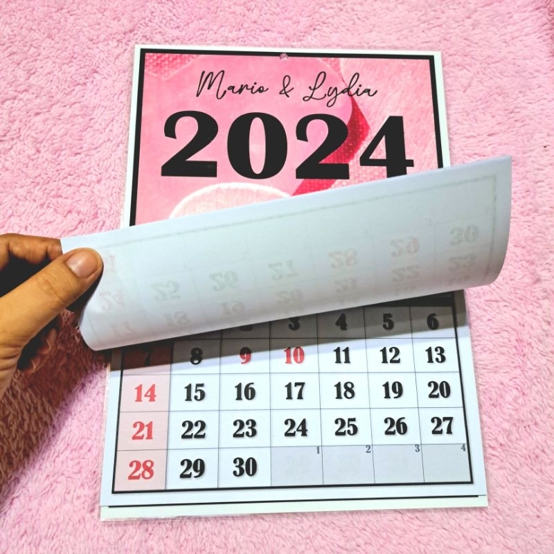 2024 CALENDAR customized A4 Size LAMINATED ️ gift ideas and give aways