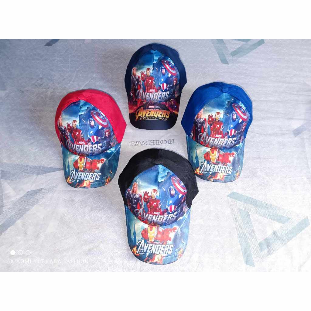 Character Cap for Kids Avengers Design Shopee Philippines