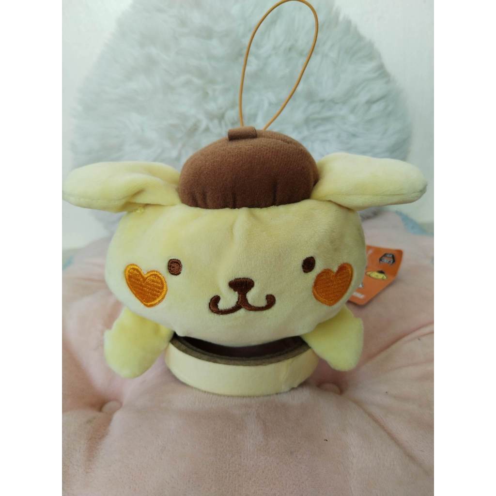 Sanrio Pompompurin Lying down Heart Plush toy 7" Shopee Philippines
