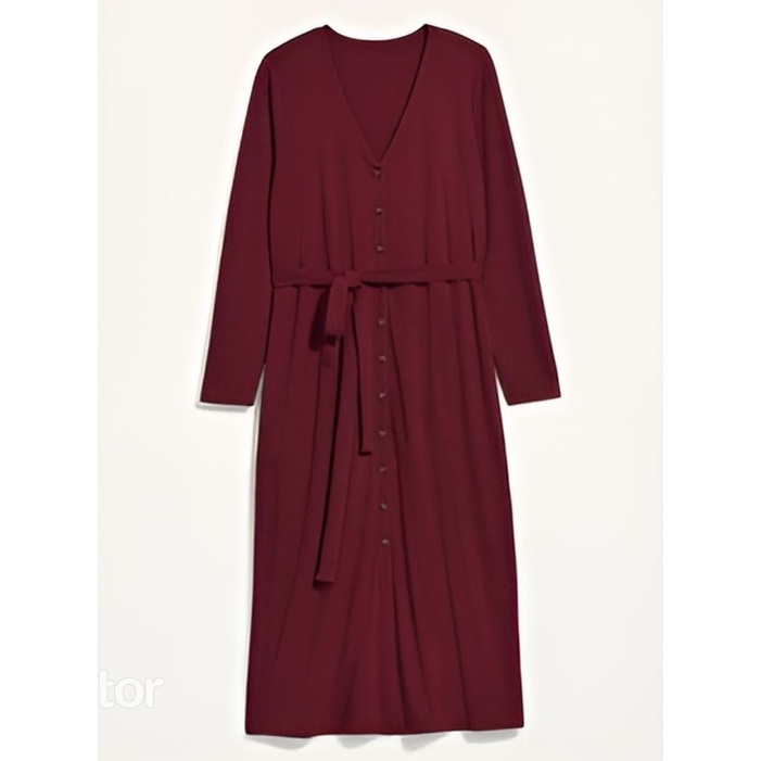 Z6605 - Maroon Emb Dress