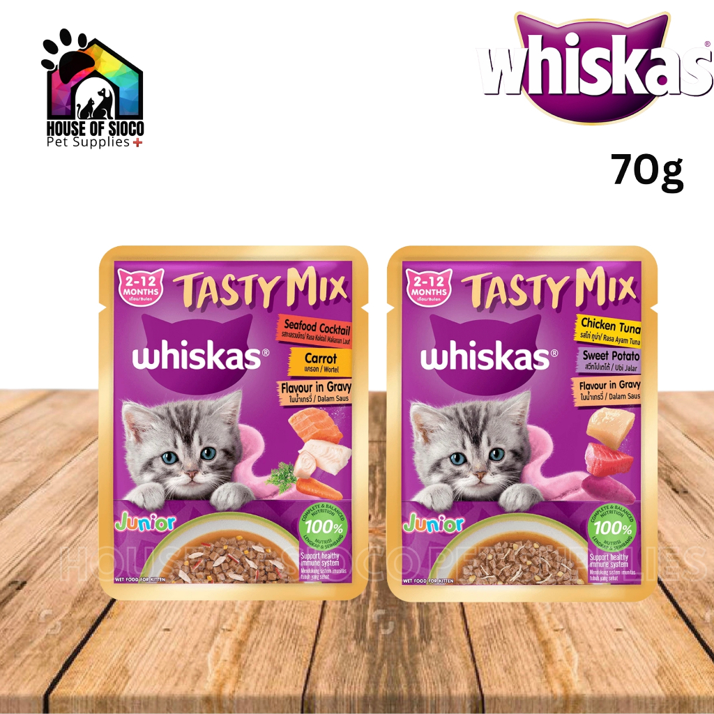 Whiskas Tasty Mix Jr. Wet Cat Food 70g Shopee Philippines