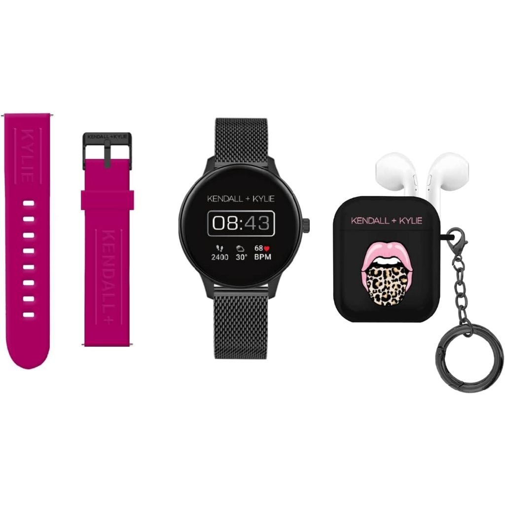 Kendall + Kylie Smart Watch EarBud Set Fitness Tracker, Heart Rate