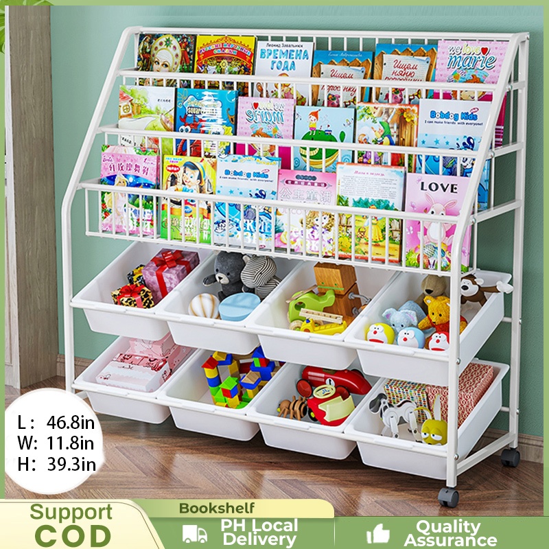 Okasumi Children's Bookshelf Kids Toy Storage Rack Multi-Functional ...