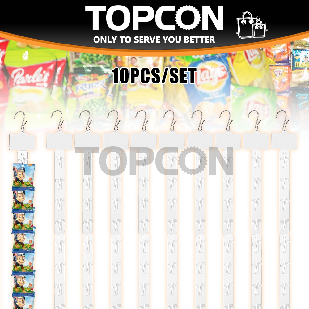 10PCS Display Hanging Strips 63.5cm Supermarket Snack Hanging Strips ...
