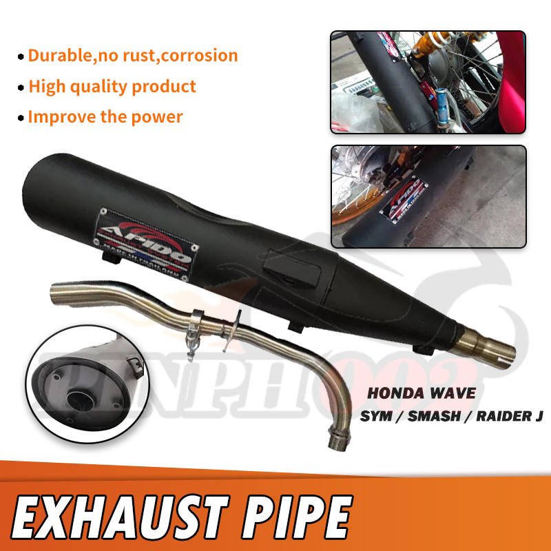 Apido Pipe 1set V4 Wave 100 / SYM / Smash / Raider J Muffler For Honda ...