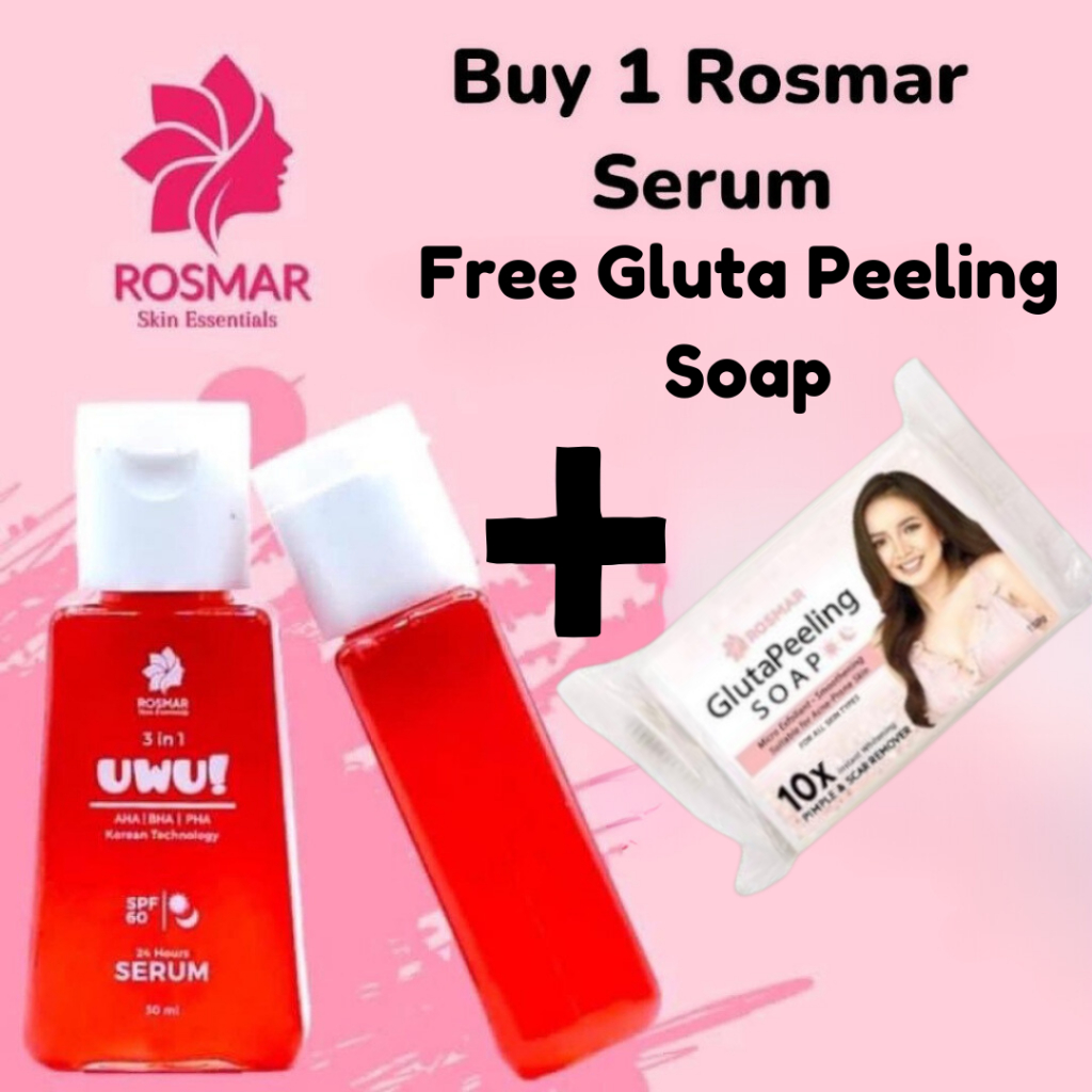 Buy 1 Rosmar Serum Free 1 Gluta Soap Rosmar UWU 3in1 Face & Body Serum