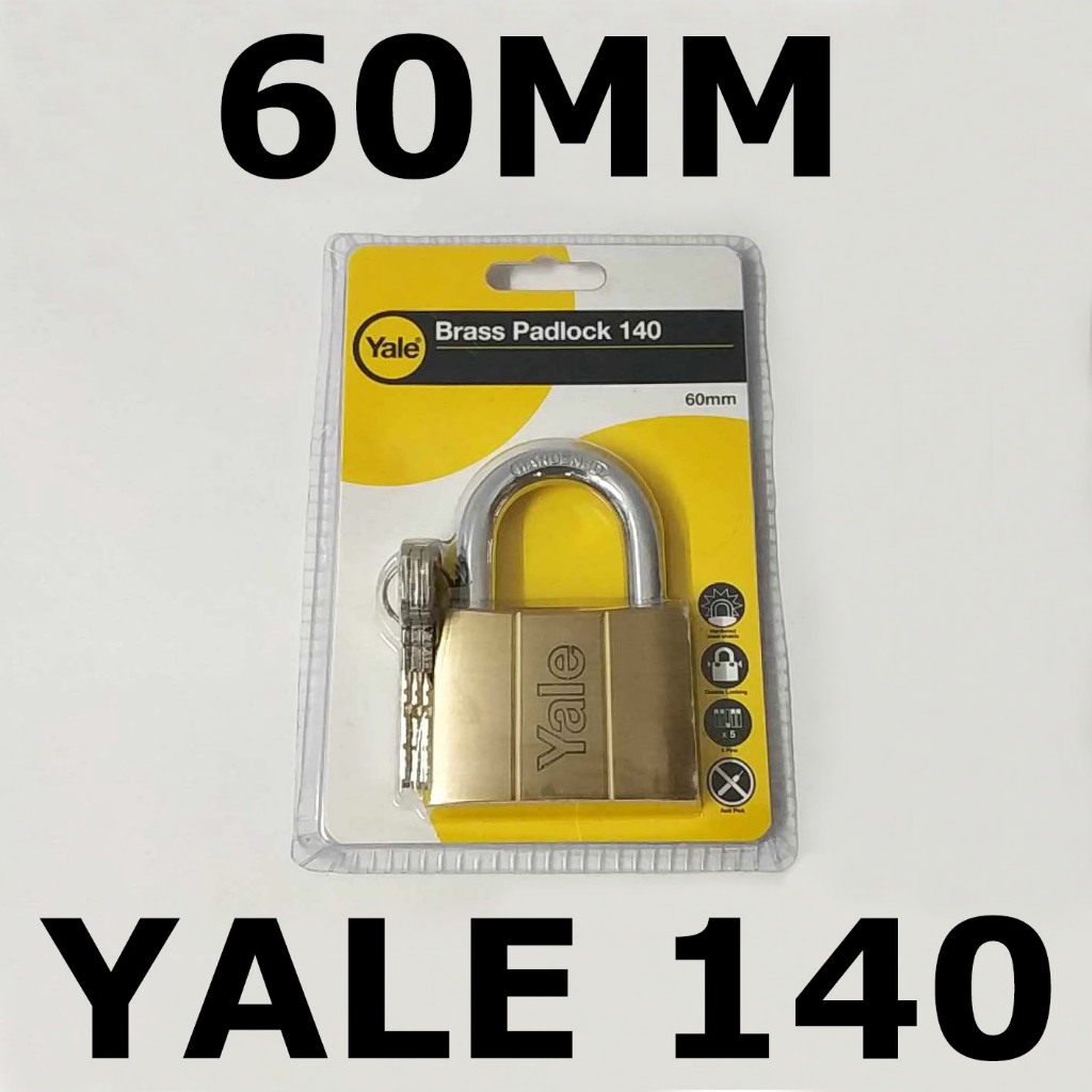 ORIGINAL YALE BRASS PADLOCK 140 SERIES 60MM