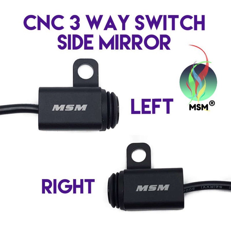 MSM Mini Driving Light 3 Way Switch (Alloy) Mirror Mount Shopee