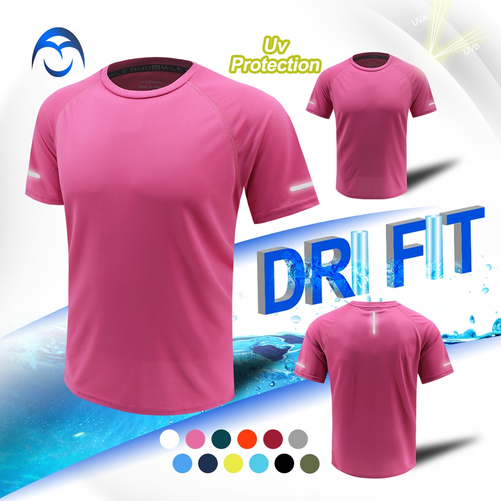 Magenta Dri fit Plus size Round Neck Plain T-Shirts for men Outdoor ...