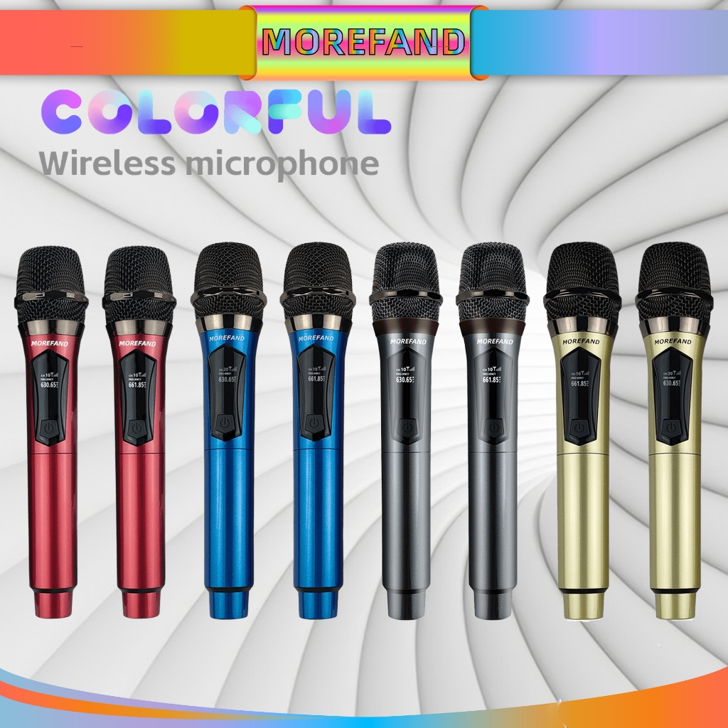 Rechargeable Wireless Karaoke Microphone Handheld Mic 108 UHF Portable ...