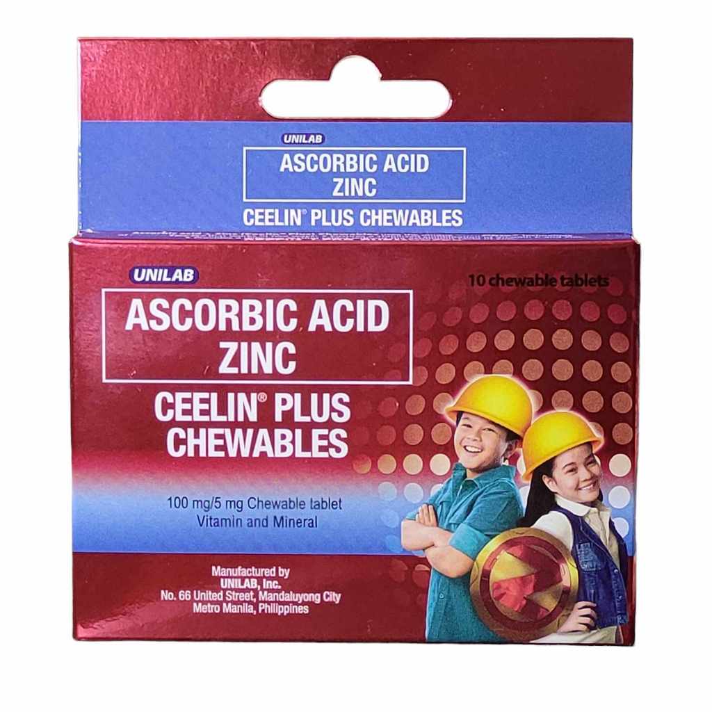 Ceelin Plus Kids Chewable Vitamin C Zinc 10 Tablets Shopee Philippines