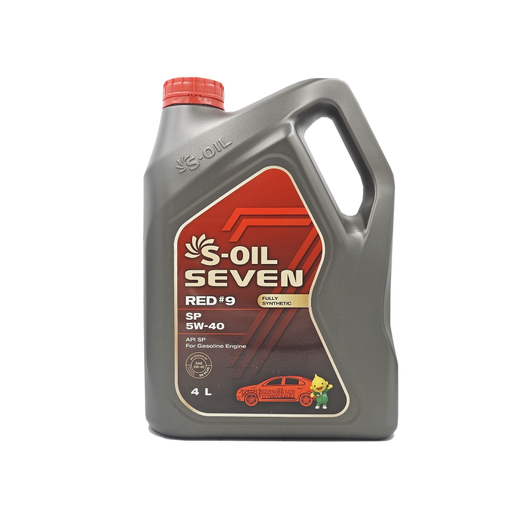 S-Oil Seven Red #9 SP 5W40 Fully-Synthetic Gasoline Engine Oil (4 ...