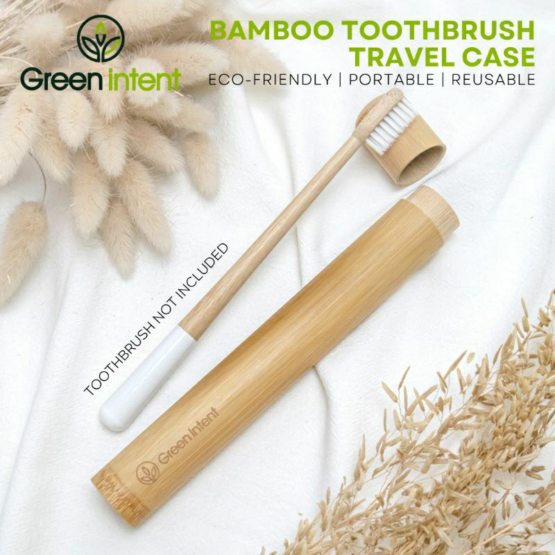 Bamboo Toothbrush Travel Case Ecofriendly, Reusable, Portable (1