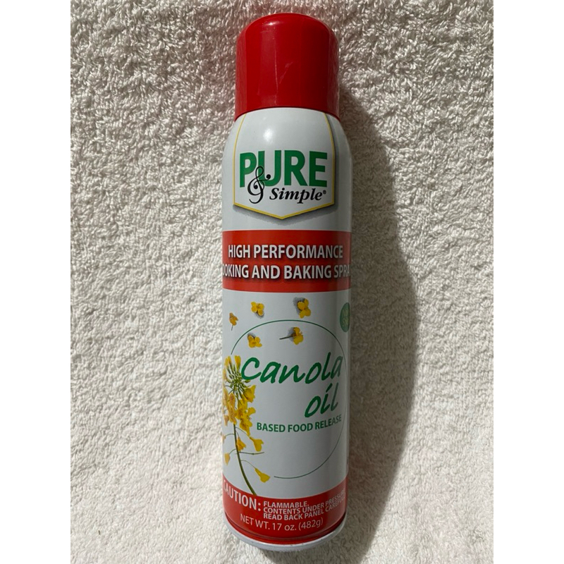 Pure & Simple Canola Oil Cooking and Baking Spray 482g Shopee Philippines