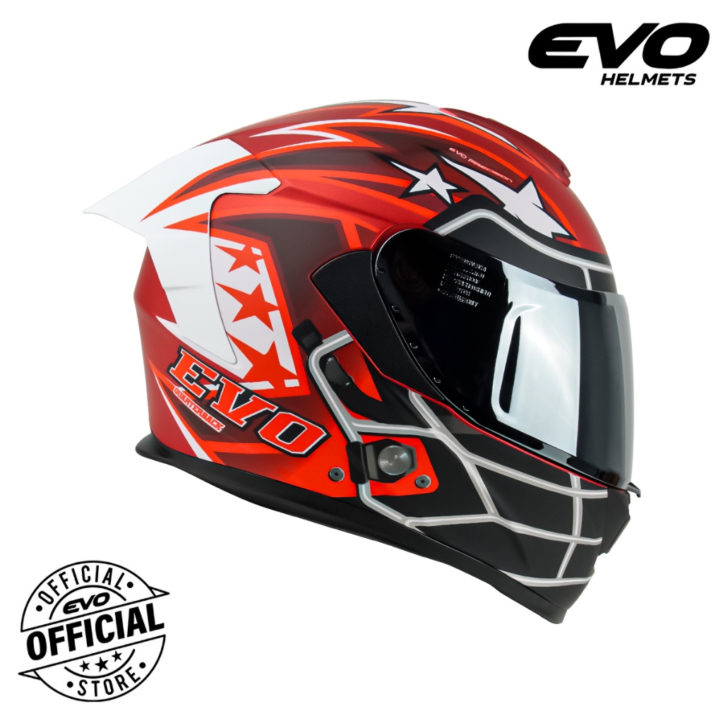 EVO GTPRO Quarterback Full Face Dual Visor Motorcycle Helmet with Free