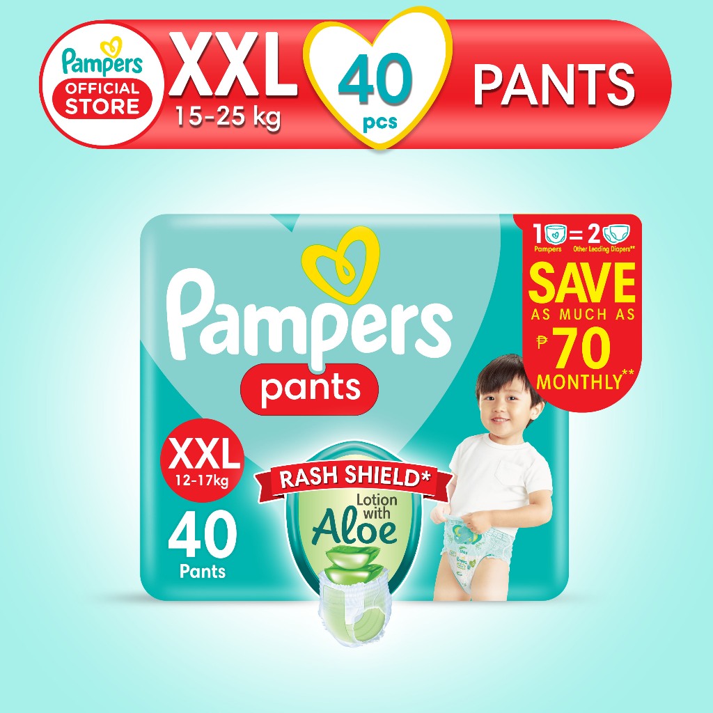 Pampers Baby Dry Pants Diapers XXL 40s x 1 pack (40 pcs) Shopee