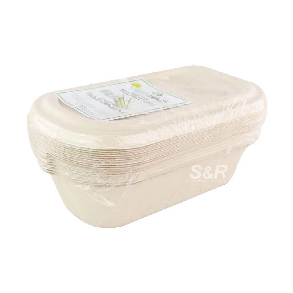 Greenware Disposable Oval Food Storage 10pcs x 1000mL | Shopee Philippines