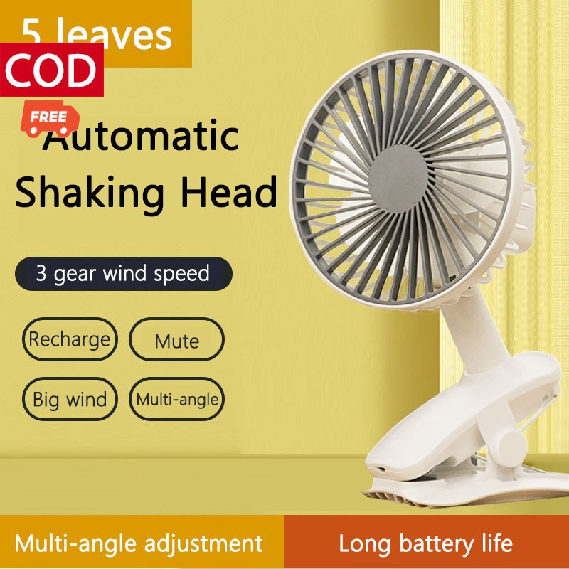Portable Hand Small Fan ClipOn Usb 3 Gear Electric Fan Mini Fan Rechargeable With Angle
