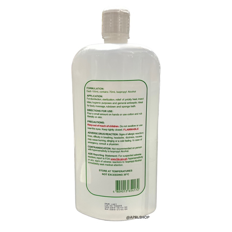 GREATSTAR 70% Isopropyl alcohol w/ Moisturizer (500ml) | Shopee Philippines