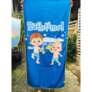 25*50cm Small Cute Cartoon Microfiber Absorbent Drying Bath Towels Bear  Pattern Cotton Baby Towel