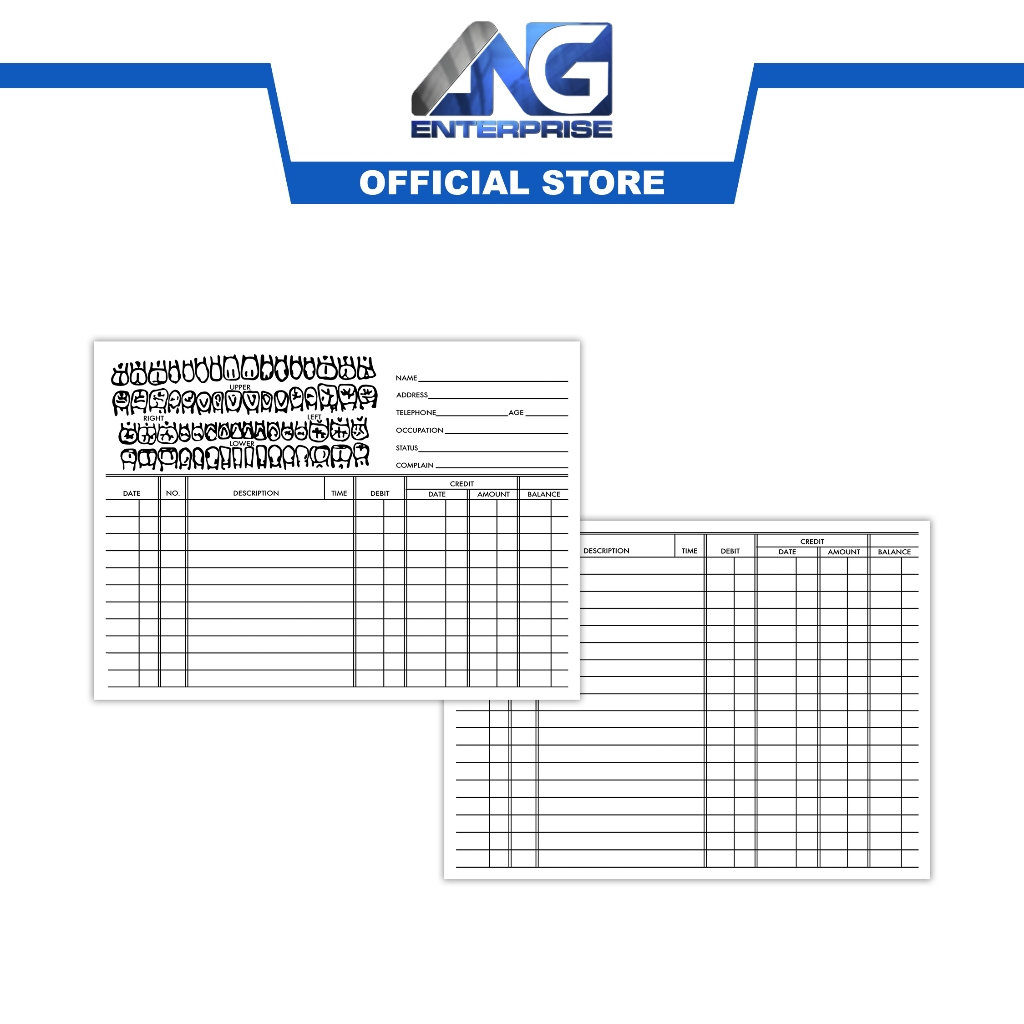 Dental patient record card high quality print shopee philippines