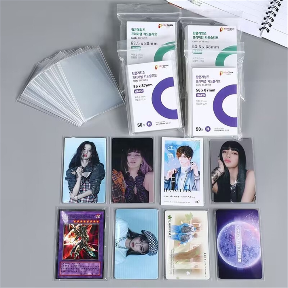 50pcs Blueberry Sleeves Kpop Photocard Protector Sleeve Hard Card