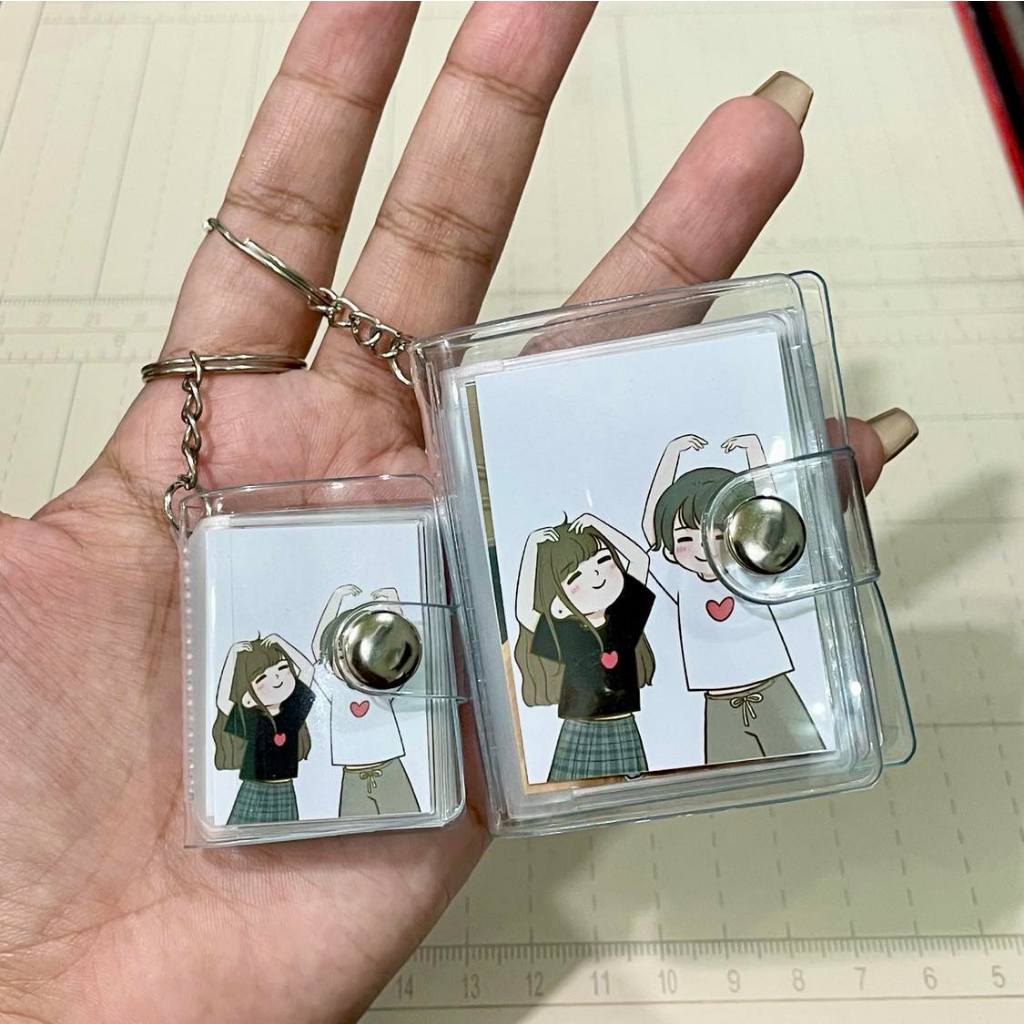 Customized Mini Transparent Photo Album Keychain With Picture | Gift