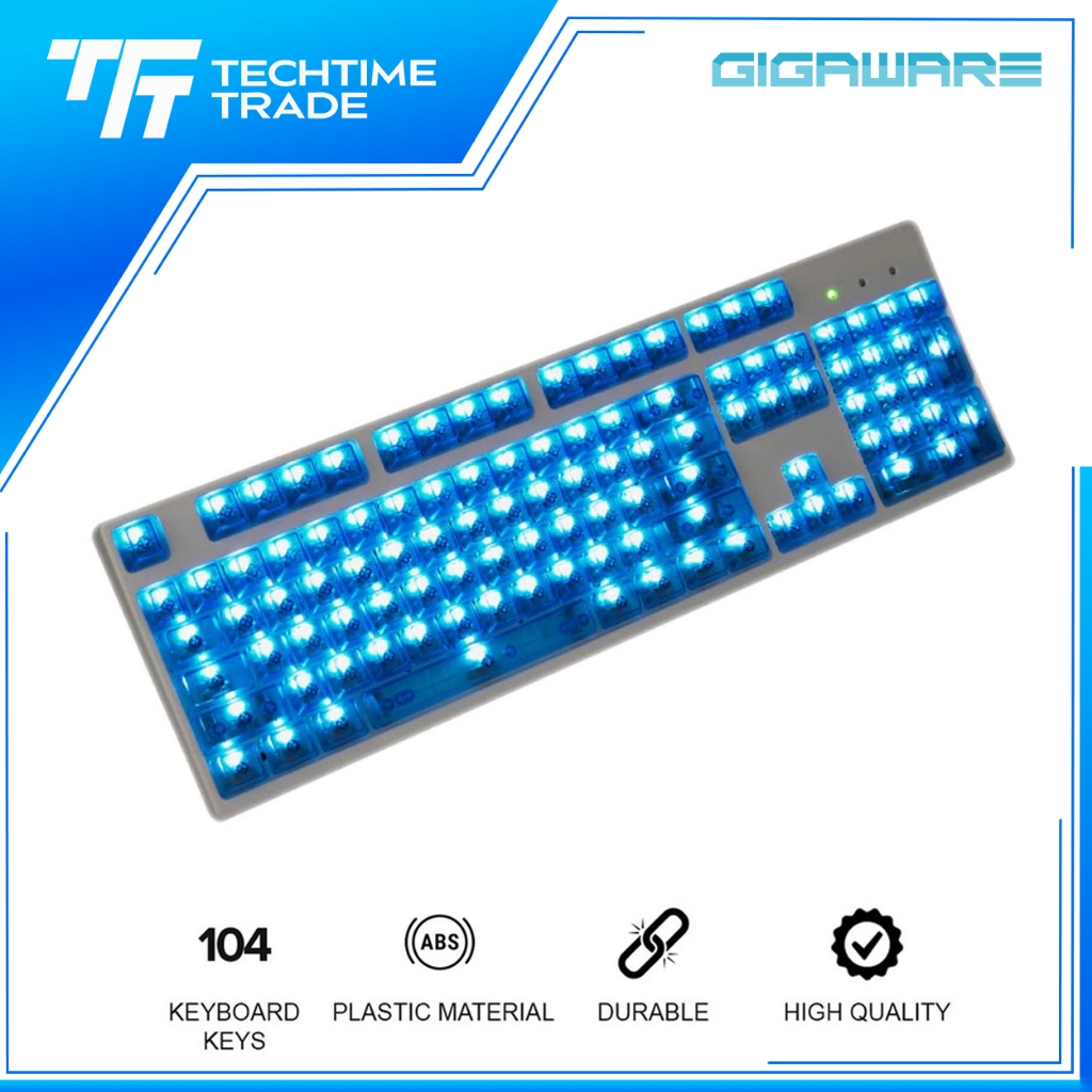 Gigaware 104 Key Transparent Light Transmitting ABS Keycaps | Shopee ...